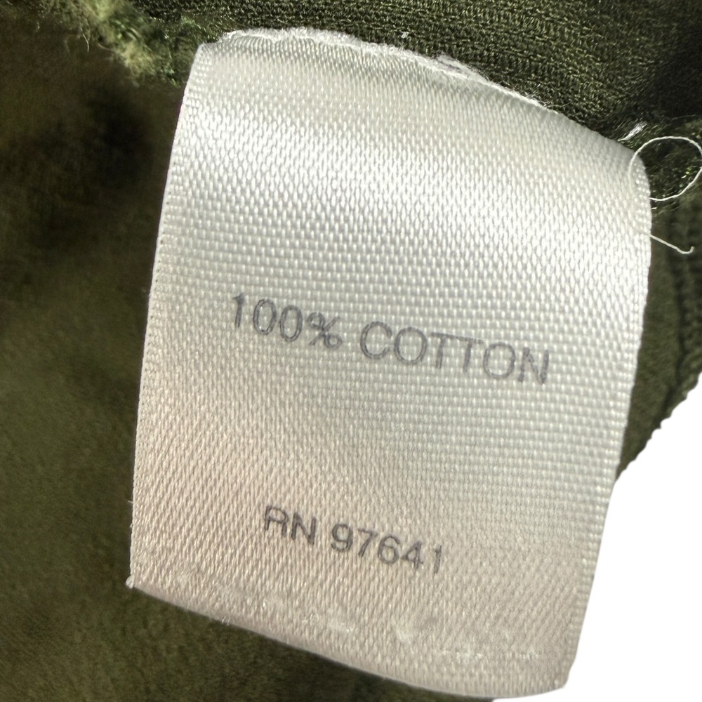 J Jill Women 1X Olive Green Corduroy Button Up Tunic Shirt Top 100% Cotton Plus - Picture 7 of 8